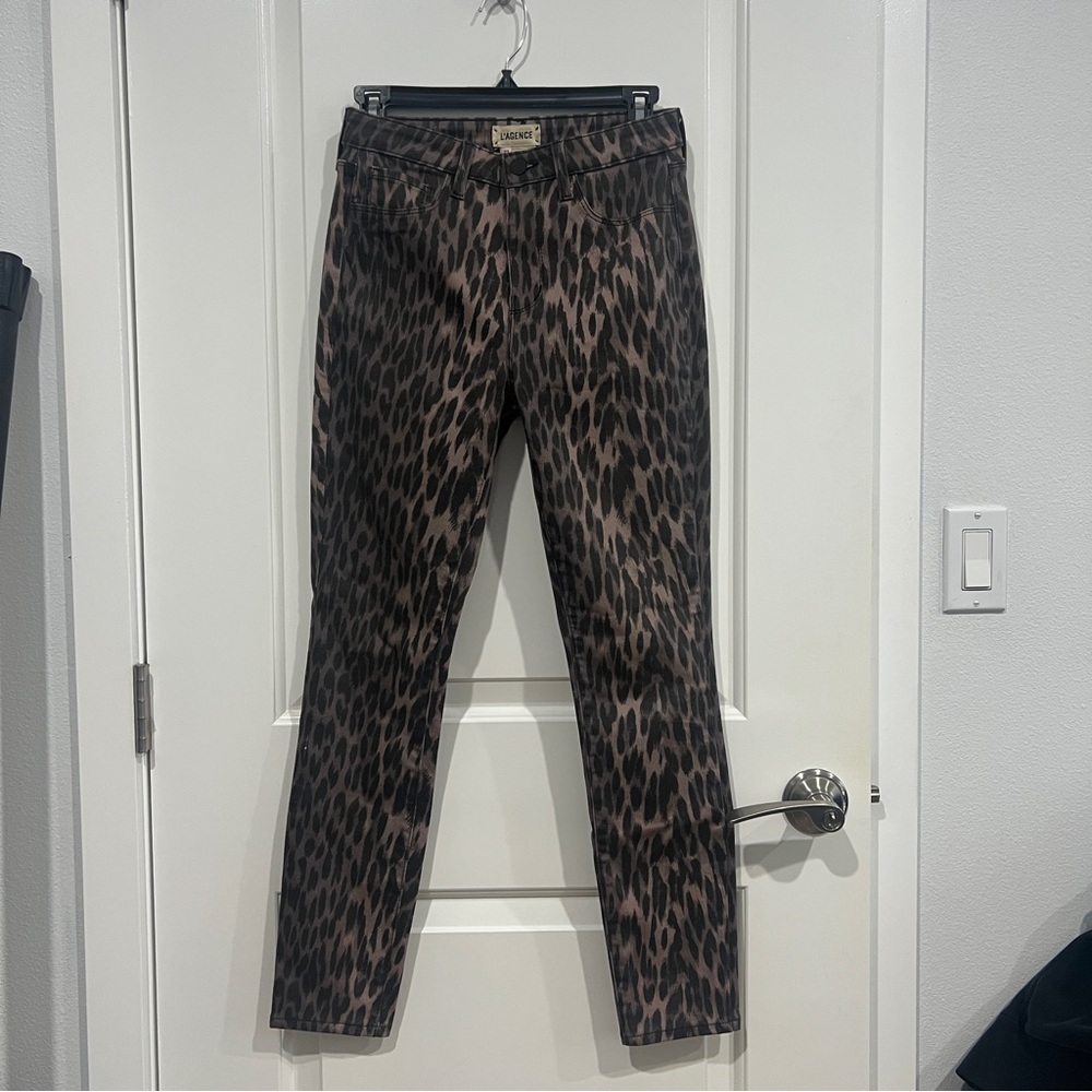 L’agence Margueite High Rise Skinny Jeans Cheetah sz 27